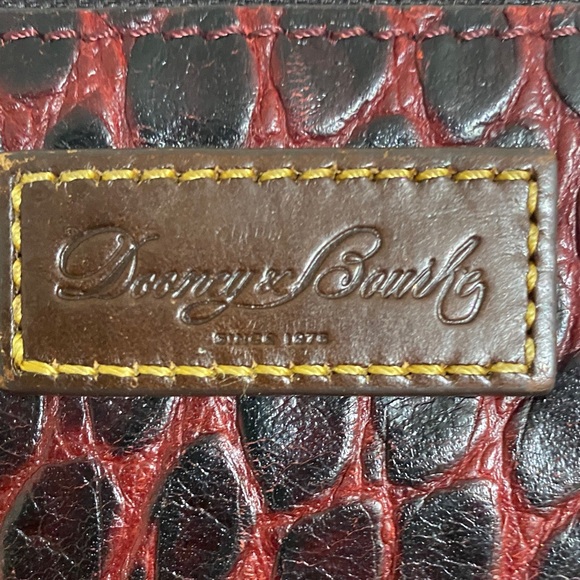 Dooney & Bourke Red and Black Clutch Wristlet - Picture 3 of 8